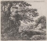 KG 04561
<br/>
Een slapende man aan de kant van de weg
<br/>
<em>Waterloo, Anthonie, (1609-1690)</em>